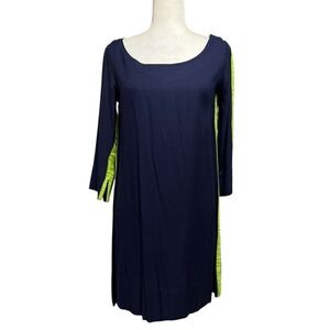 🆕 GRETCHEN SCOTT Designs 100% Viscose Colorblock 3/4 Sleeve Dress